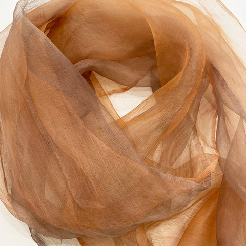 SCARF // Sculptural silk, Hand dyed, EMBER