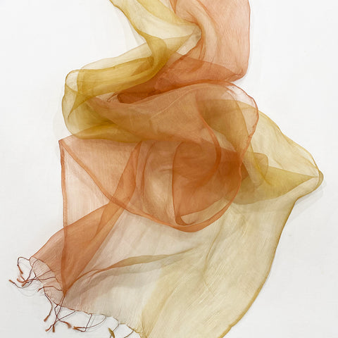 SCULPTURAL SCARF // Hand dyed, SUNRISE